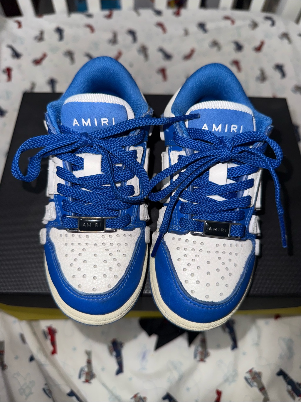 Amiri Blue/White Skel Low Top Sneakers